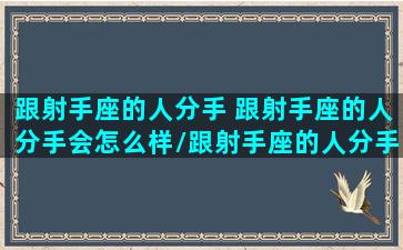 跟射手座的人分手 跟射手座的人分手会怎么样/跟射手座的人分手 跟射手座的人分手会怎么样-我的网站